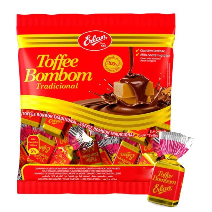 Bala BomBom Toffee Tradicional 100g - Erlan