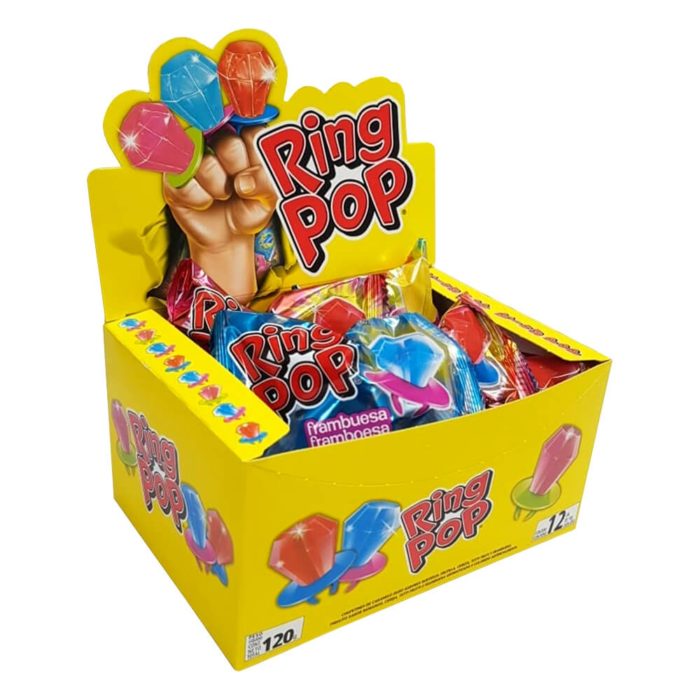 Pirulito Anel Ring Pop C/12un / 120g - Benevia