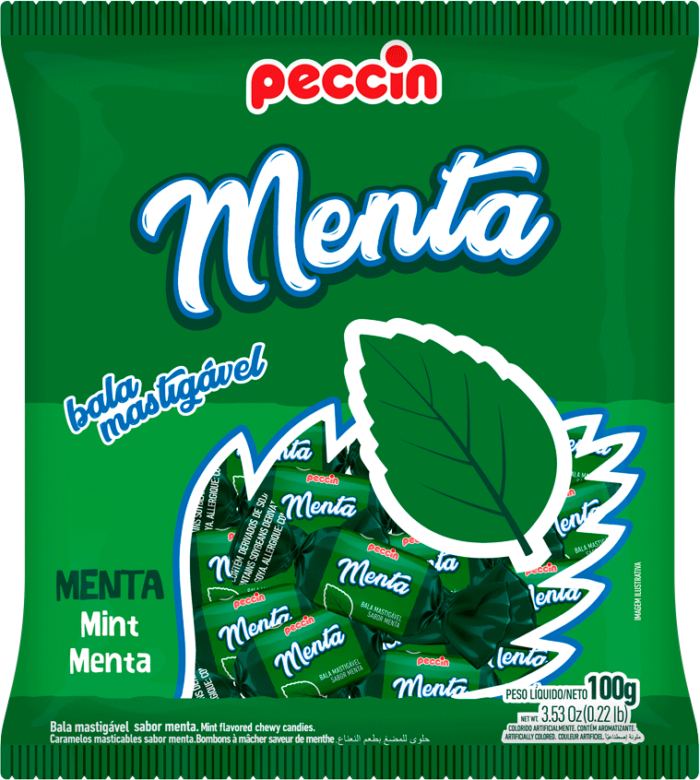 Bala De Menta Mastigavel 400g - Peccin